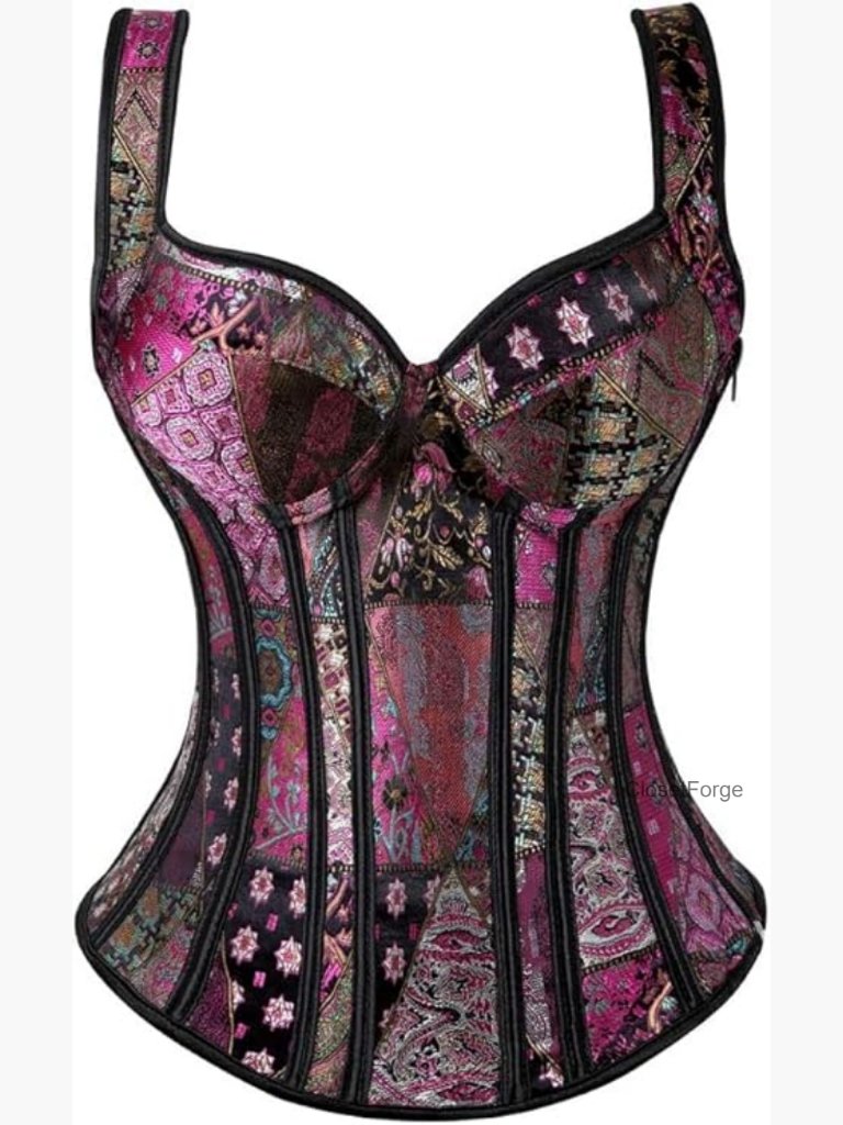 Lace Up Gothic Overbust Corset Tank Top Shapewear